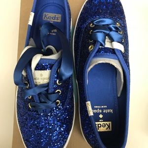 NWT KEDS X Kate Spade Glitter Blue Size 5.5